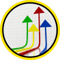 4 Arrows colored green, yellow, red, and blue pointing up